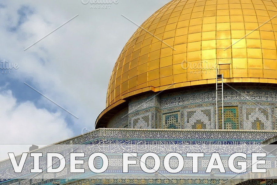 Panoramic of Dome of the Rock mosque in Jerusalem in Graphics - product preview 8