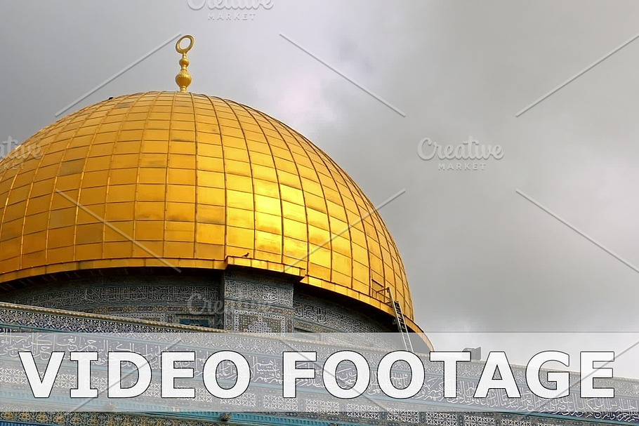 Clouds over Dome of the Rock mosque in Jerusalem in Graphics - product preview 8