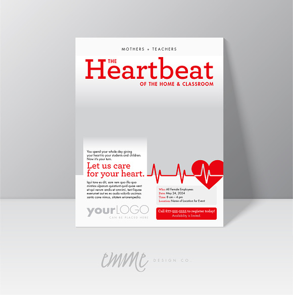 Heartbeat Flyer in Flyer Templates - product preview 1