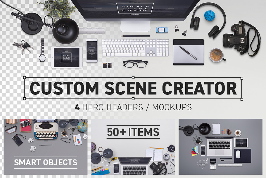 Hero header scene creator in Scene Creator Mockups - product preview 8