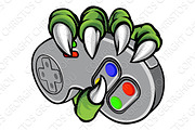 Monster Hand Holding Video Games Controller