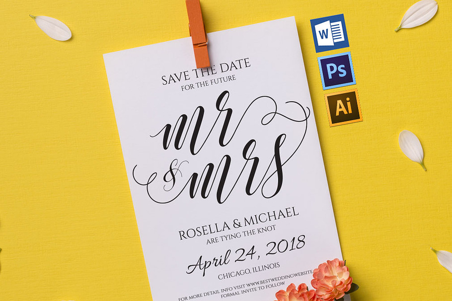 Save the Date Template SHR213