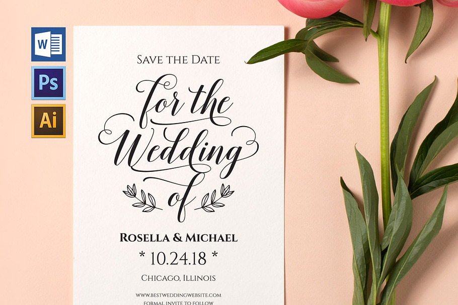 Save the Date Template SHR214