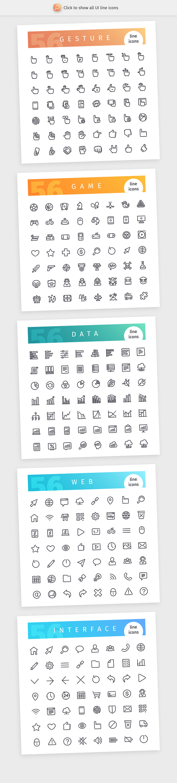 UI 700+ Line Icons Bundle in Communication Icons - product preview 5