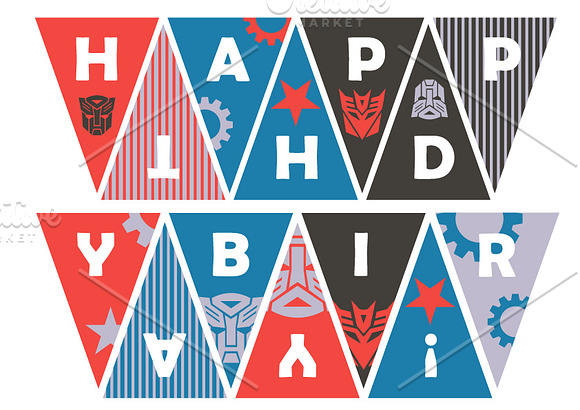 Transformers Birthday Party Package in Templates - product preview 1