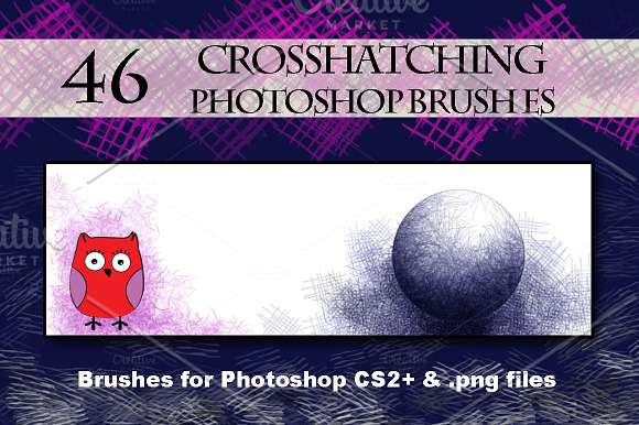 Crosshatching Brushes in Photoshop Brushes - product preview 3