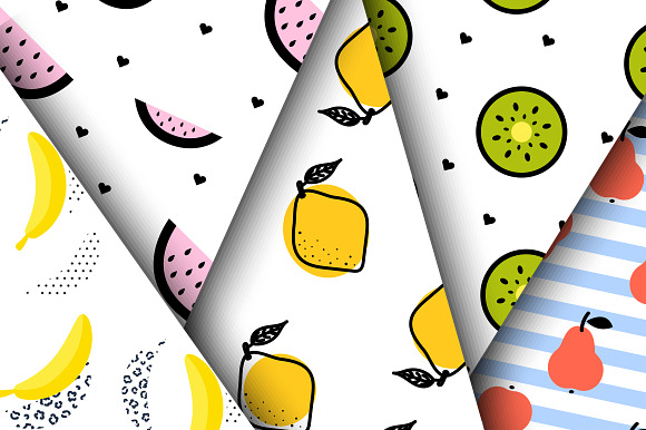 Juicy Pop Art Fruits in Patterns - product preview 1