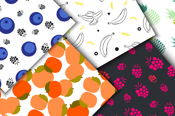 Juicy Pop Art Fruits in Patterns - product preview 2