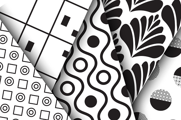 Black & White Seamless Patterns in Patterns - product preview 1