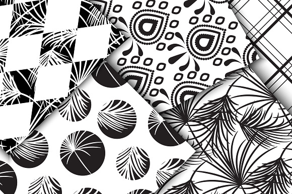 Black & White Seamless Patterns in Patterns - product preview 2