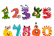 Funny cute monster numbers