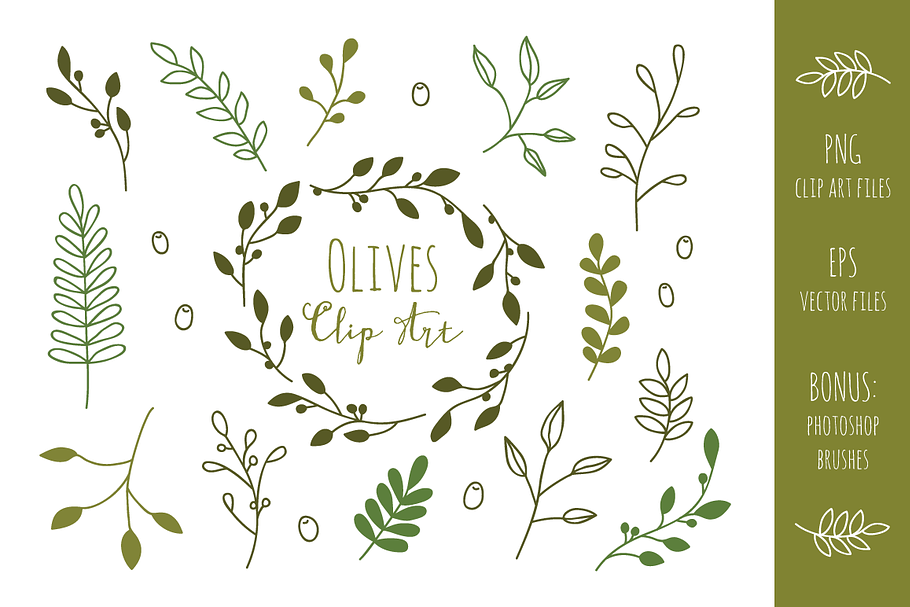 Olive Branches Clip Art and Vectors