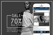 Black and white instagram templates