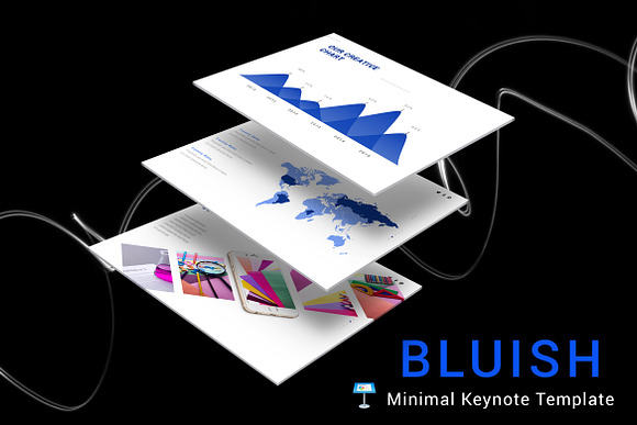 Bluish Keynote Template in Keynote Templates - product preview 11
