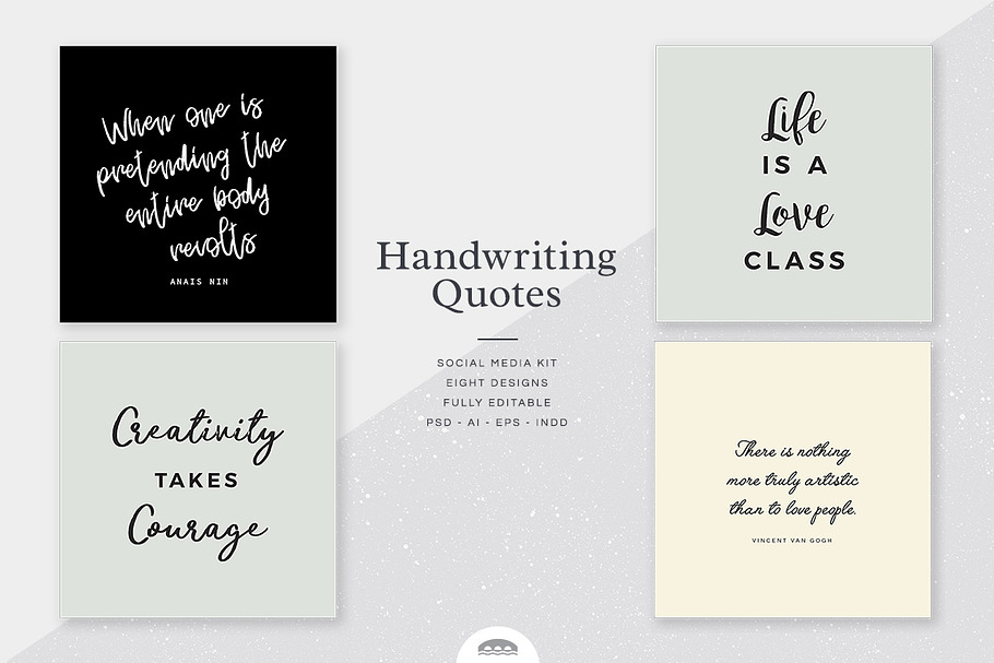 Handwriting Quotes Social Media Kit in Instagram Templates - product preview 8