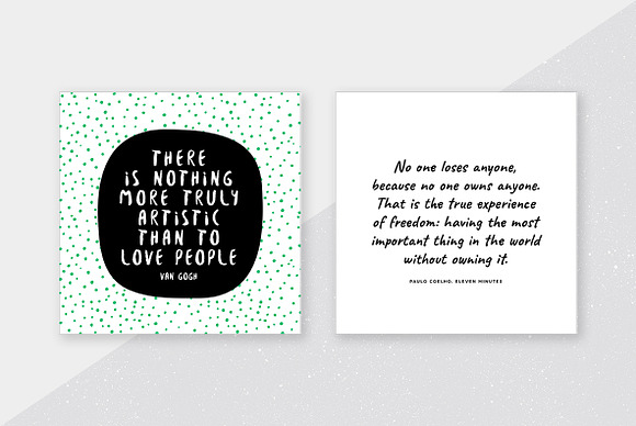 Handwriting Quotes Social Media Kit in Instagram Templates - product preview 1