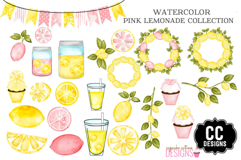 Watercolor Pink Lemonade Collection
