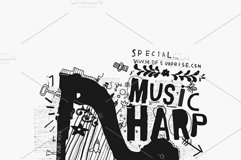 Harp in Illustrations - product preview 8