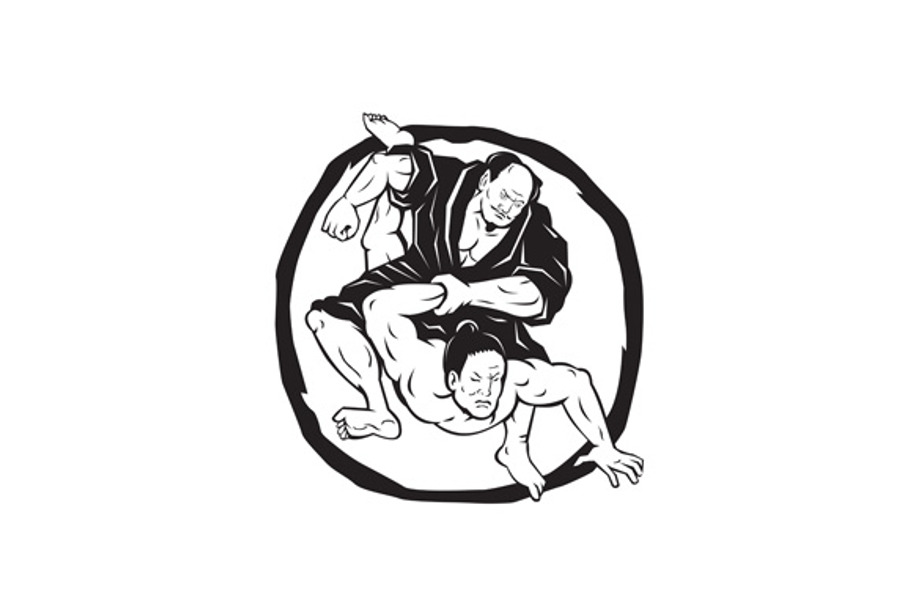 Samurai Jiu Jitsu Judo Fighting in Illustrations - product preview 8