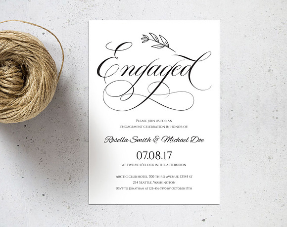 Engagement Party Invitation SHR228 in Wedding Templates - product preview 1