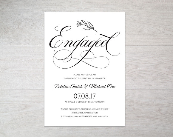 Engagement Party Invitation SHR228 in Wedding Templates - product preview 2