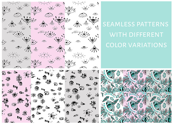 Eyes. Pattern and clipart collection in Patterns - product preview 3