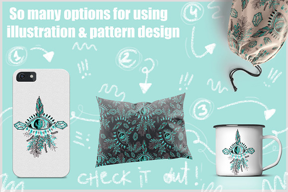 Eyes. Pattern and clipart collection in Patterns - product preview 4
