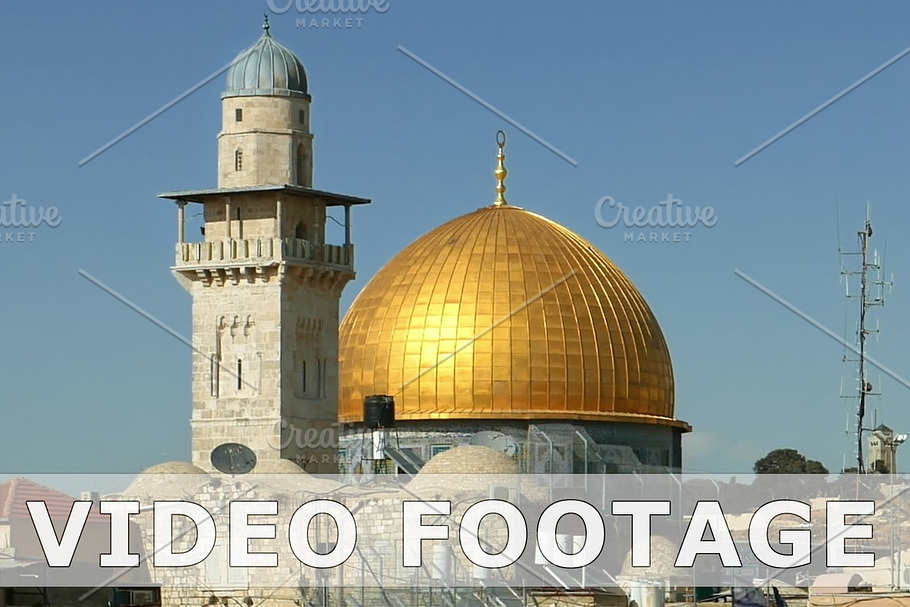 Dome of the Rock and Western Wall in Jerusalem