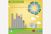 Vector Town Infographic