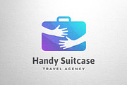 Handy Suitcase Travel Logo Template