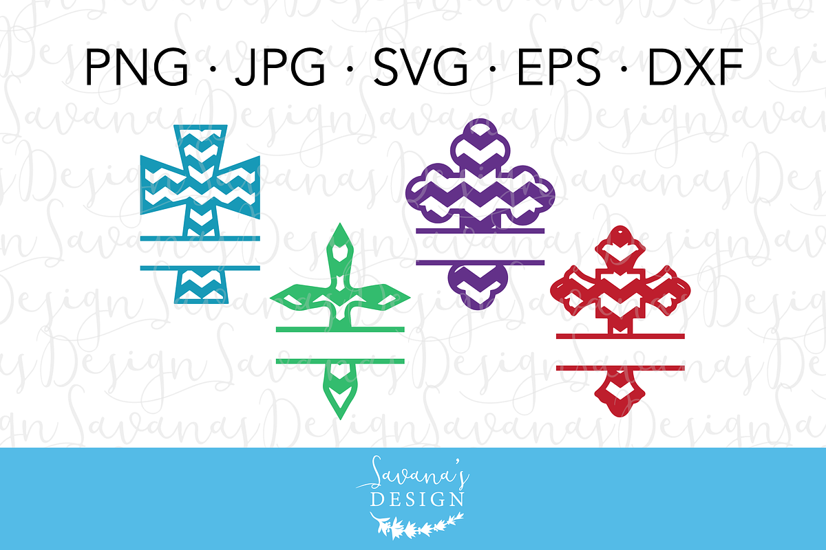 Monogram Cross SVG in Illustrations - product preview 8