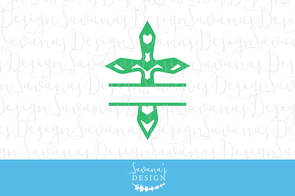 Monogram Cross SVG in Illustrations - product preview 2