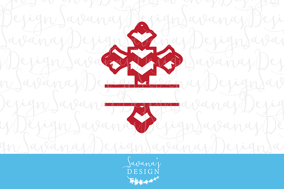 Monogram Cross SVG in Illustrations - product preview 4