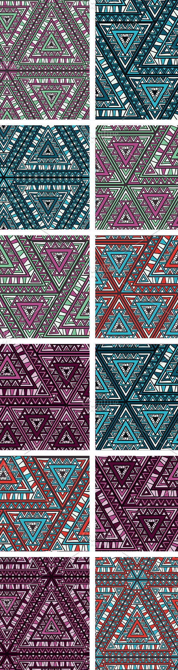 12 Vector Seamless Patterns in Patterns - product preview 1