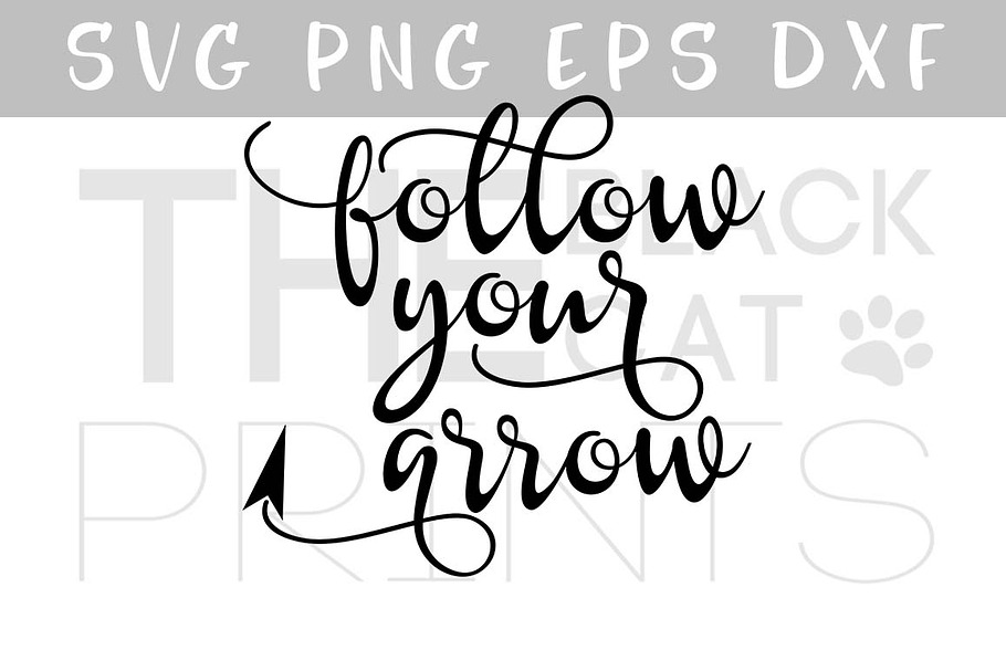 Follow your arrow SVG PNG EPS DXF in Illustrations - product preview 8