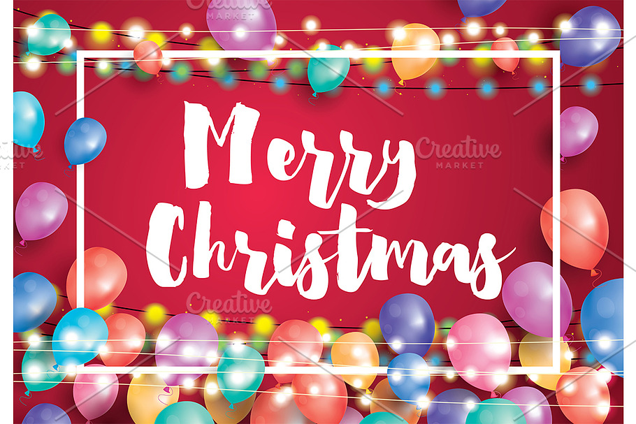 Merry Christmas Greeting Card in Illustrations - product preview 8