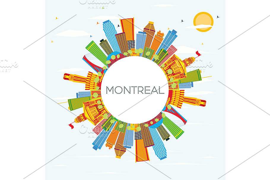 Montreal Skyline in Illustrations - product preview 8