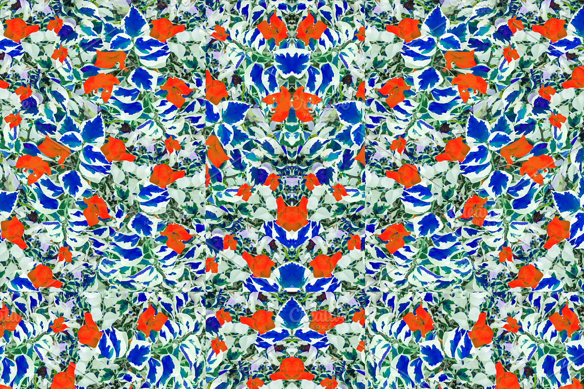 Exotic Stylized Nature Seamless Mosaic Pattern in Patterns - product preview 8