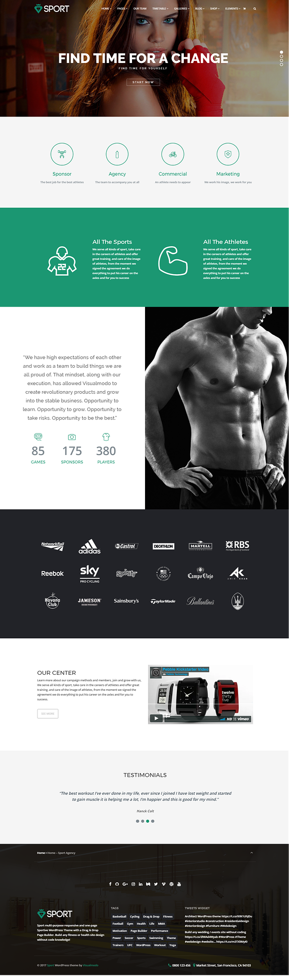 Sport WordPress Theme in WordPress Business Themes - product preview 6