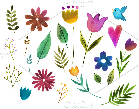 Quirky Cute Flowers in Illustrations - product preview 1