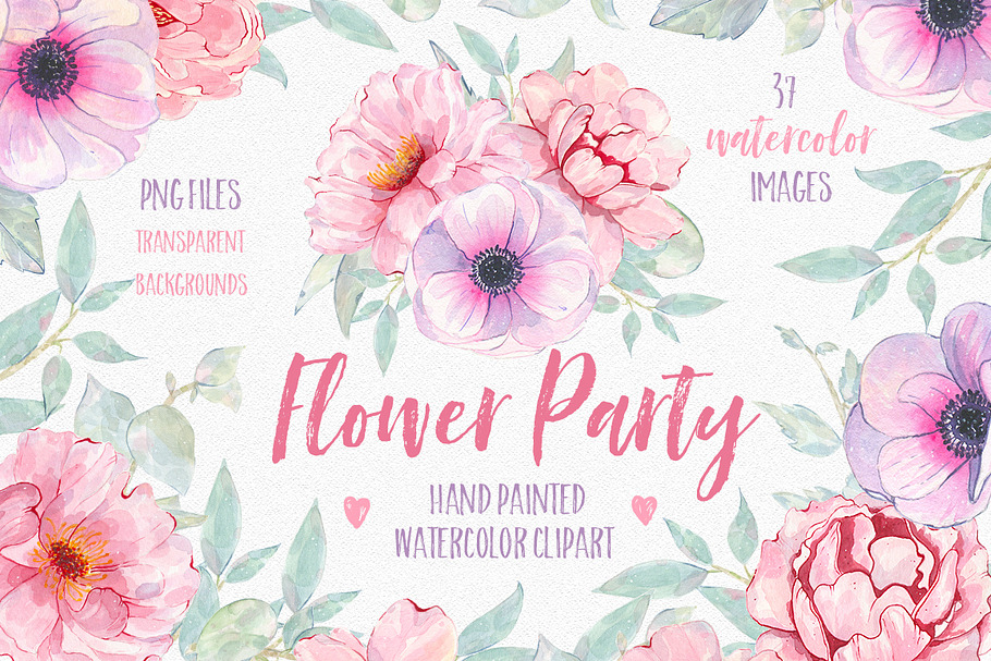 Watercolor Flower clipart graphic in Illustrations - product preview 8