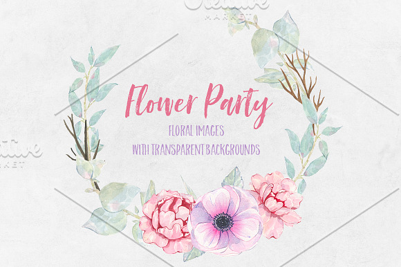 Watercolor Flower clipart graphic in Illustrations - product preview 1