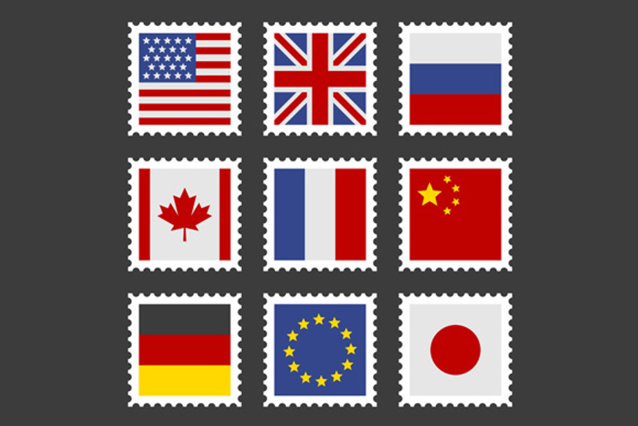 Postage Stamps Set in Graphics - product preview 8