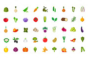 Vegan food icon set