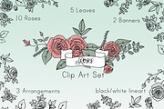 Roses Clip Art Set