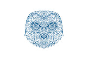 Snowy Owl Head Mandala