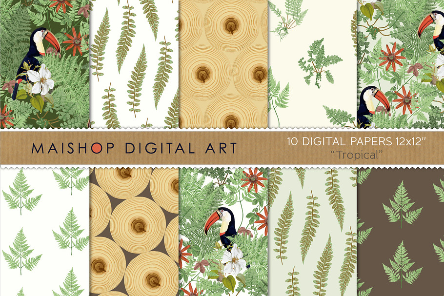 Digital Papers - Tropical in Patterns - product preview 8
