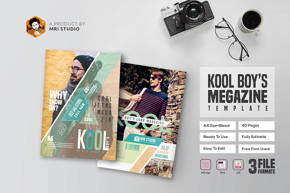 Kool Boy's Magazine Templates in Magazine Templates - product preview 2
