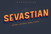 Sevastian Layered Typefaces