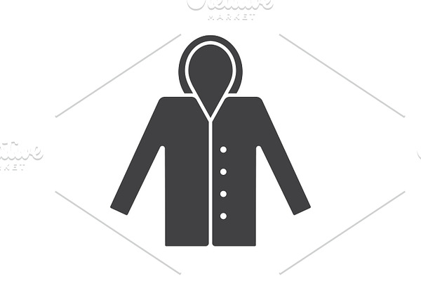 Raincoat glyph icon